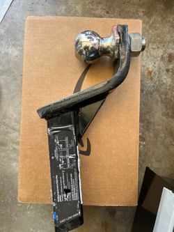 Adjustable drop hitch with a 2-inch trailer ball