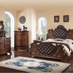 NEW SANTA MONICA BEDROOM SET 5 PCS QUEEN ! KING SIZE ADDITIONAL $300! MINAS HOME FURNITURE ! 851 Van Houten Ave Clifton NJ 07013 