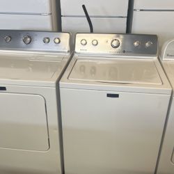 Maytag He Top Load Washer With Agitator And Gas Dryer Set 