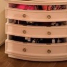 Two Piece White Solid Wood Dresser $450