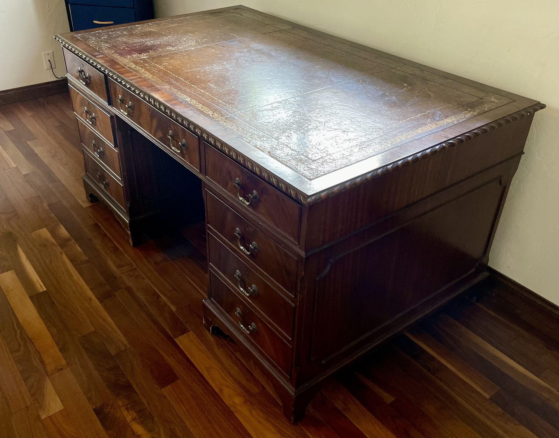 Rare Antique English Executive Desk