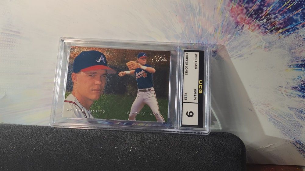1995 Flair Chipper Jones RC UCG MINT 9 Braves HOF
