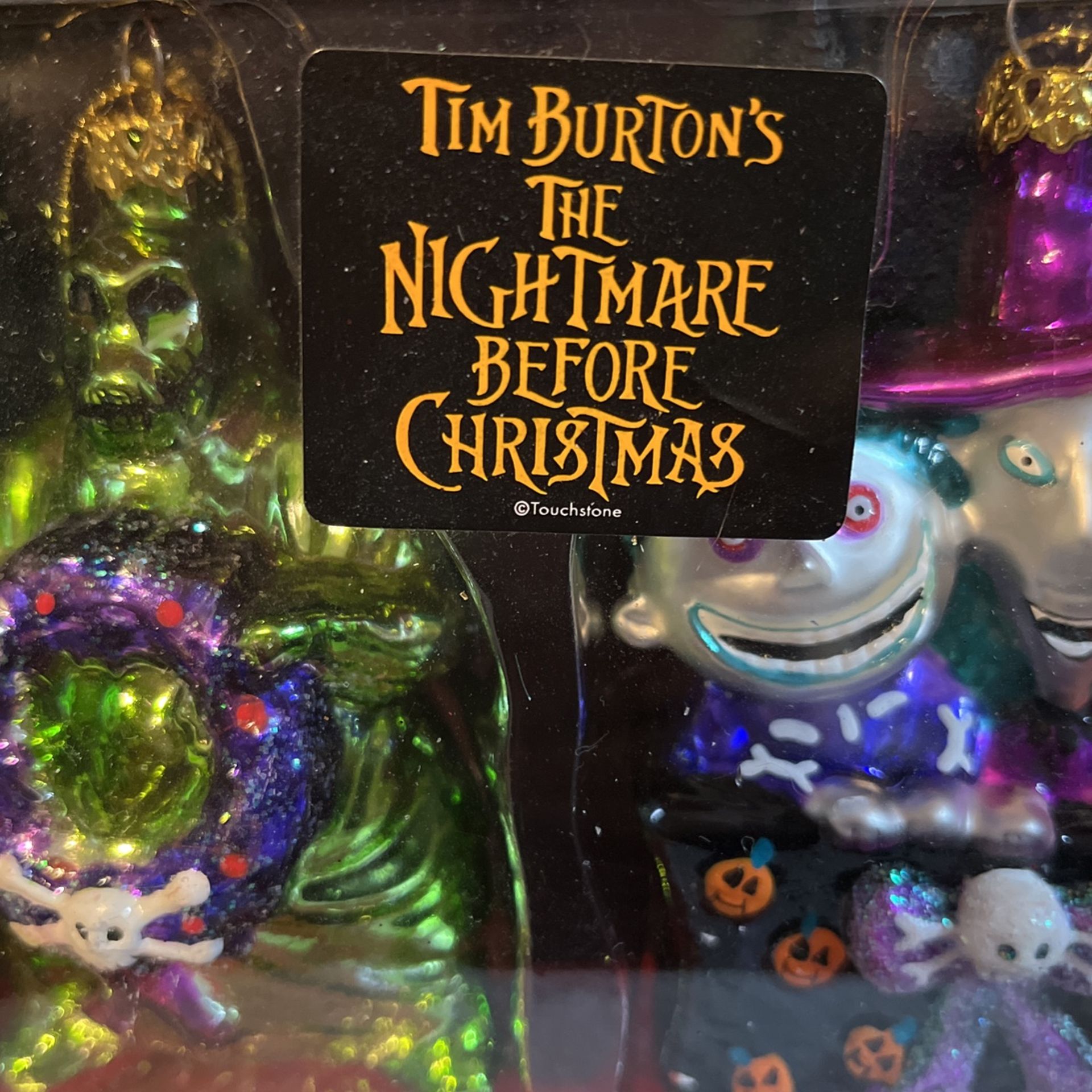 Nightmare Before Christmas Blown Glass Ornaments “RARE “‘