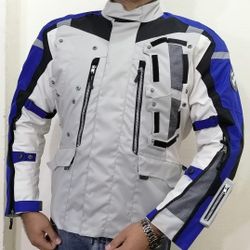 BMW Motorrad Rallye Gray / Blue Jacket Men’s Motorcycle/Motorbike RIDE