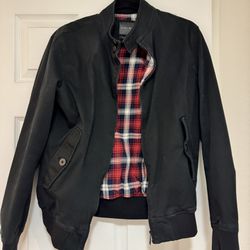 Zara Man Plaid-lines Bomber Jacket