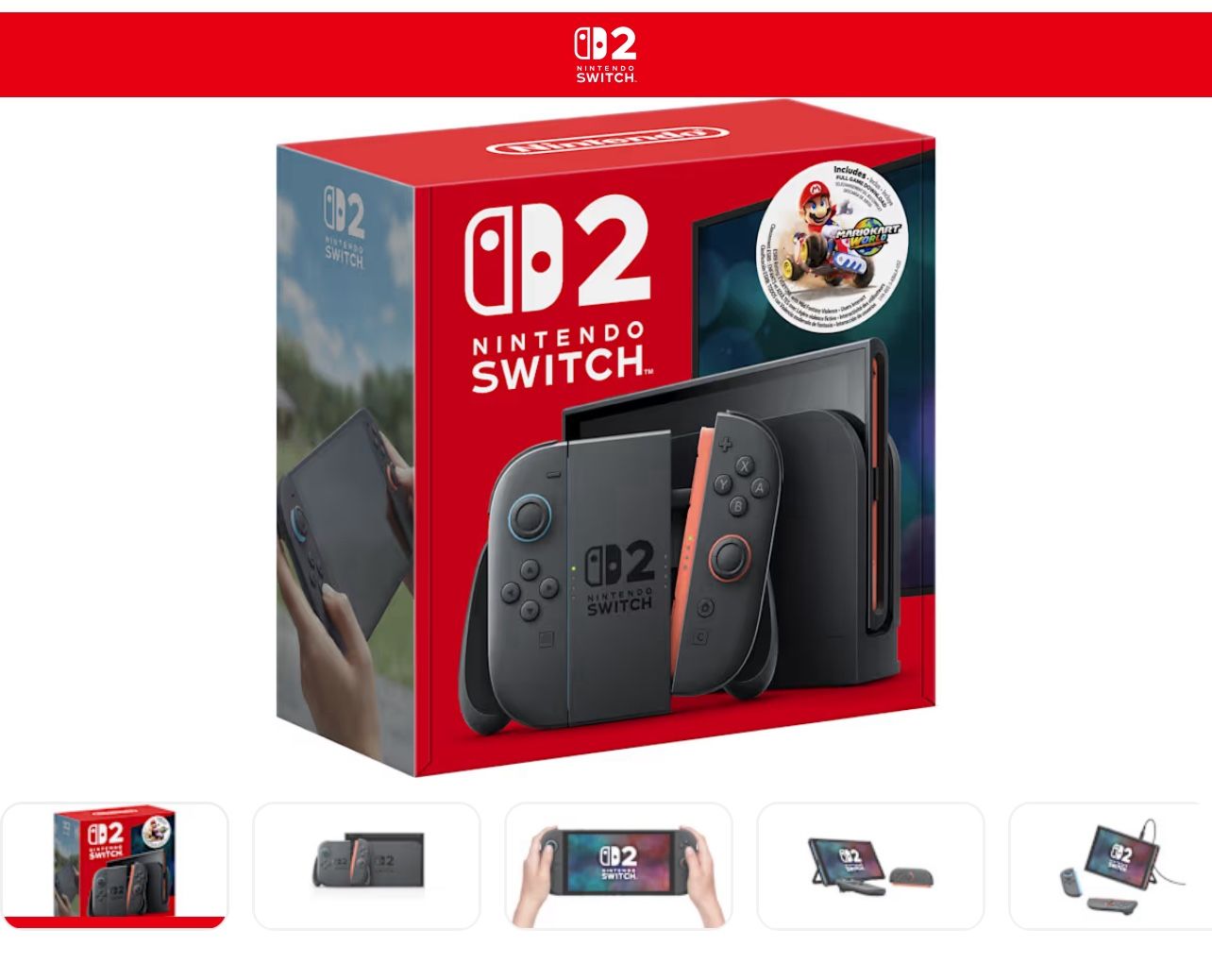 Nintendo Switch 2 Mario Kart World Bundle