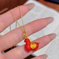Chinese Style Zodiac Horse Necklace (new)