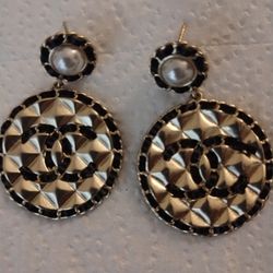 Authentic Chanel Gold Earrings 