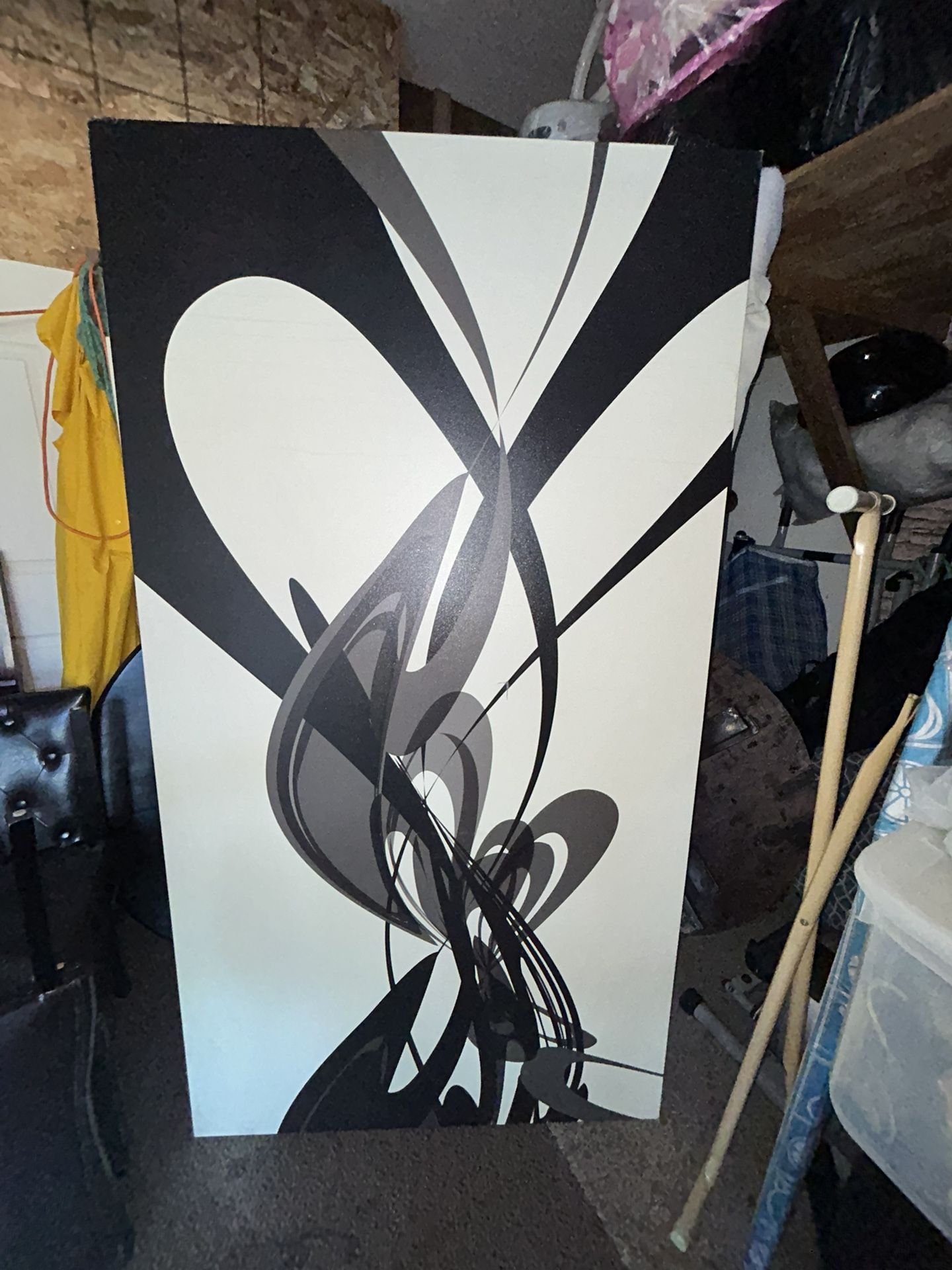 Giant wall painting A little broken but still looks good 79” tall. 44” wide. 1” thick