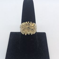 Gold Nugget Ring New