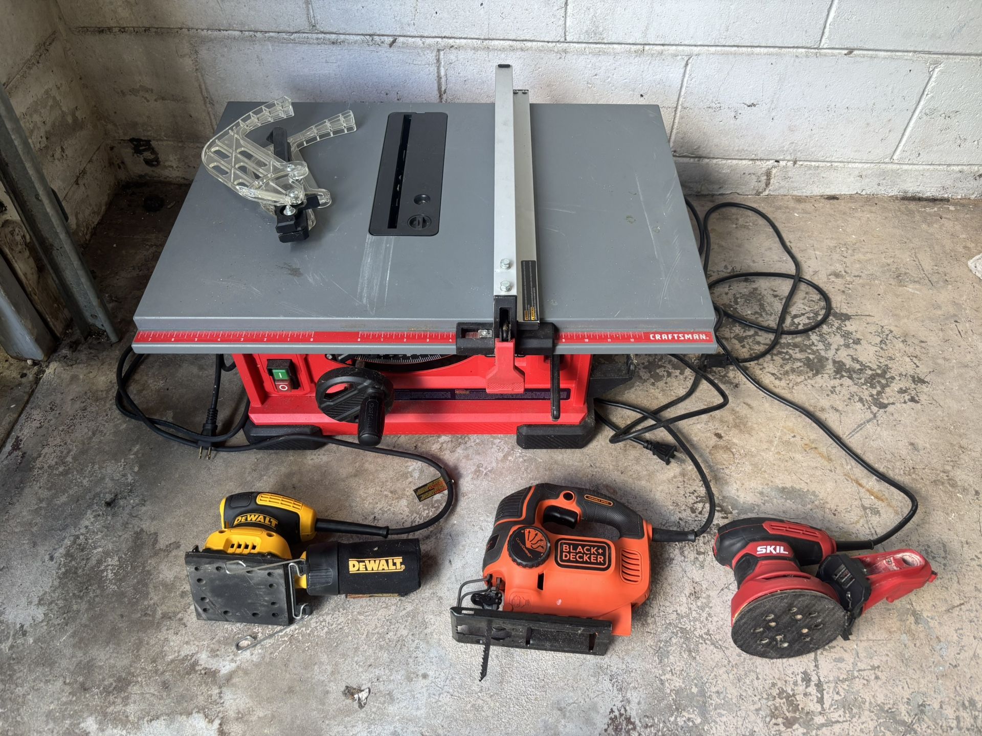 Table Saw, Jigsaw And Orbital Sanders - $175
