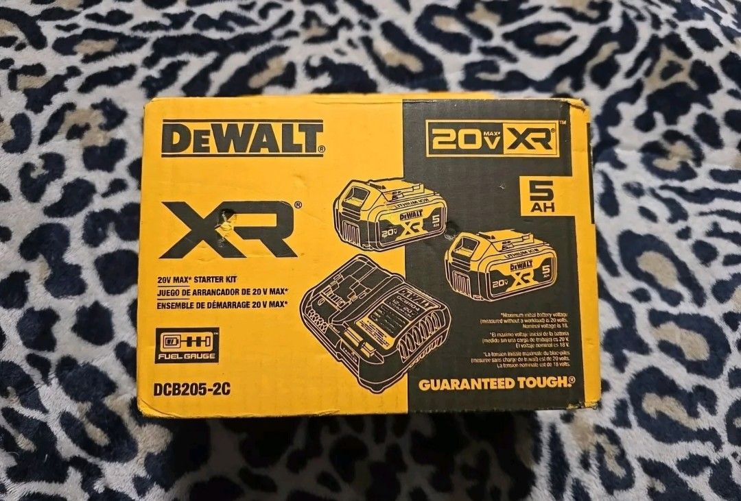 DeWalt DCB205-2C 20V MAX XR Premium Lithium-Ion 5Ah Starter Kit
