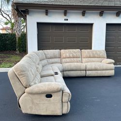 Sofa/Couch Sectional - Manual Recliner - Microfiber - Delivery Available 🚛