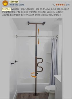 Support Security Pole - Stander Wonder Pole Floor to Ceiling Security Pole