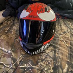 Sedici Strada II Animale Orange Full Face Motorcycle Helmet With Build In Visors And Bluetooth 