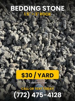 Bedding Stone 1.5" – 3" Rock