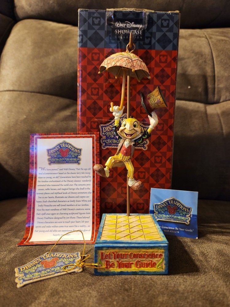 Jim Shore Walt Disney Showcase Jiminy Cricket Let Your Conscience Be Your Guide