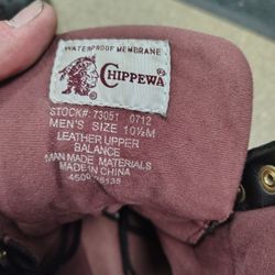 Chippewa 73051 Steel Toe Logger 8" Black Leather 