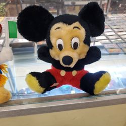 Vintage  Walt Disney Characters Mickey Mouse Plush Stuffed Toy