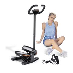 Brand New Sportsroyals Stair Stepper for Exercises-Twist Stepper with Resistance Bands and 330lbs Weight Capacity