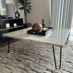 Marble Coffee Table White 