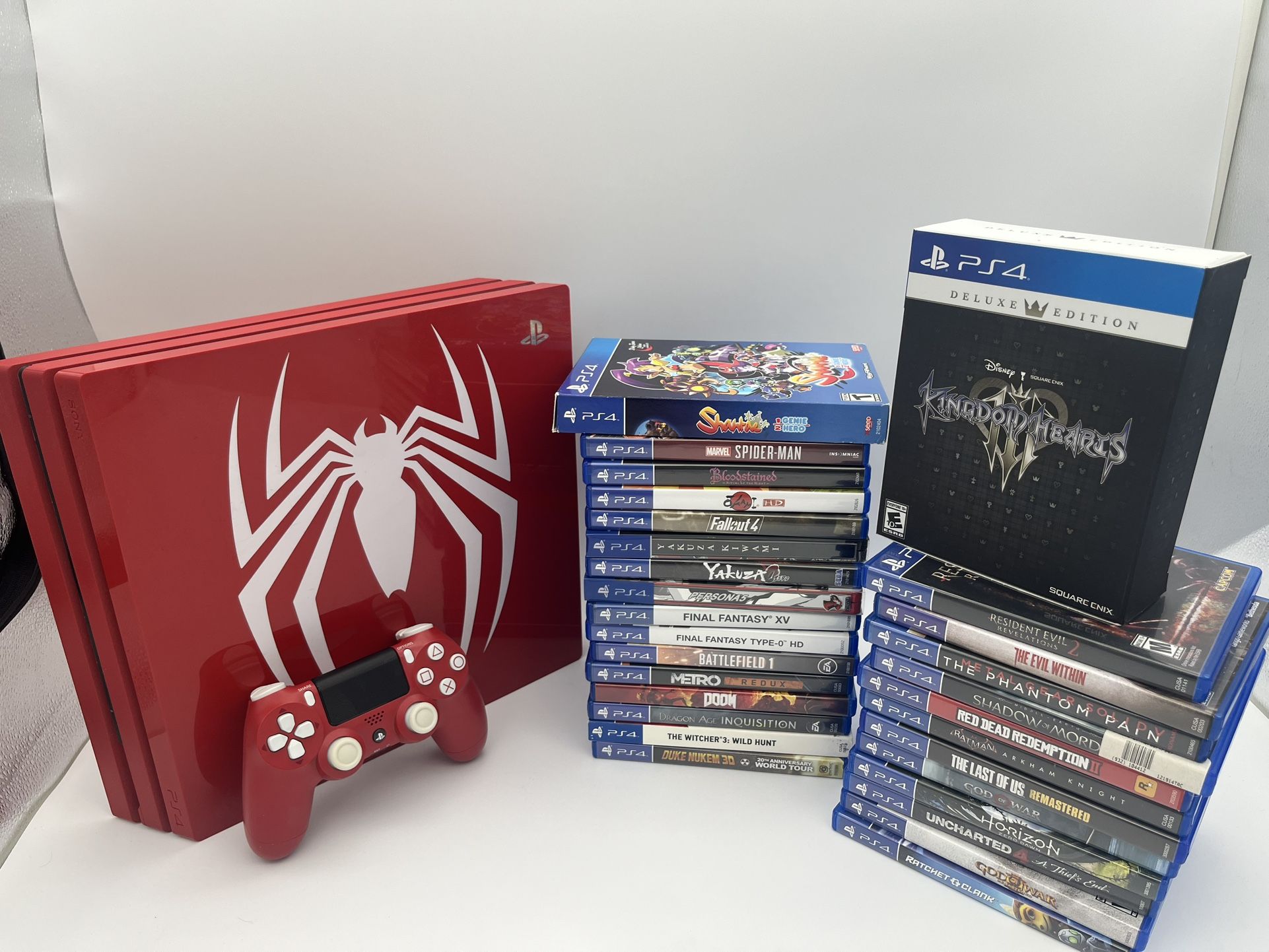 Spider-Man Limited Edition PS4 Pro Console Bundle + Full Game Collection