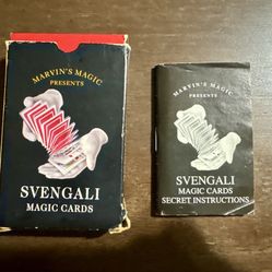  Svengali magic card set with instructions from Marvin's Magic, London, England.