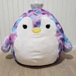 SQUISHMALLOWS 16" Louisa Penguin Tie-Dye Kelly Toys Plush (Purple/Blue/Pink)