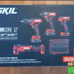 New Skil 12v 5 Tool Brushless Cordless Combo Kit $105 Firm Pickup Only 