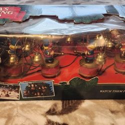 Vintage Mr. Christmas Santa's Marching Band Musical Bells 35 Carols 1991 WORKS