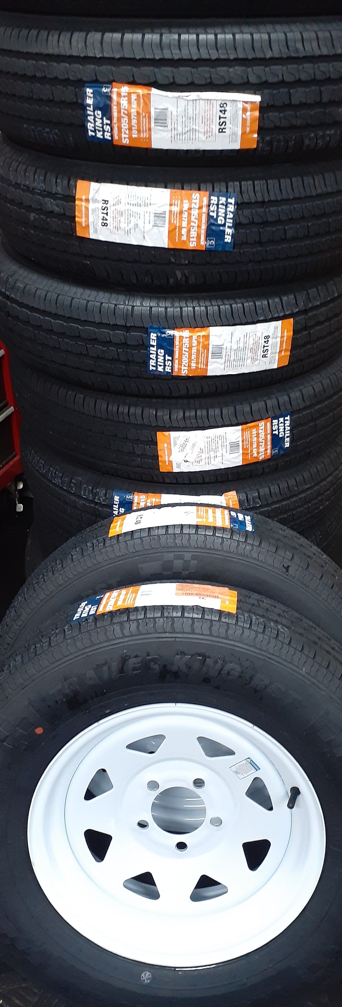 New trailer tires or wheels size 8 up to 16
