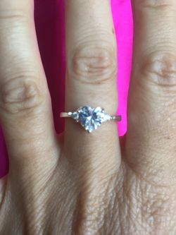 .925SSP SOLITAIRE HEART PROMISE RING