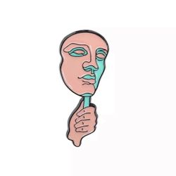 New Face Pink Brooch Pin 