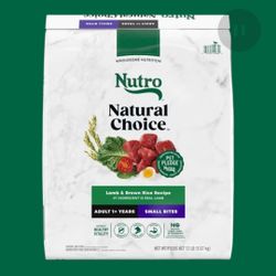 Nutro Natural Choice Lamb & Brown Rice Recipe Small Bites Adult Dog Dry Food 30lbs 