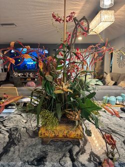 Faux floral arrangement