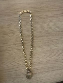 14k gold necklace + pendant