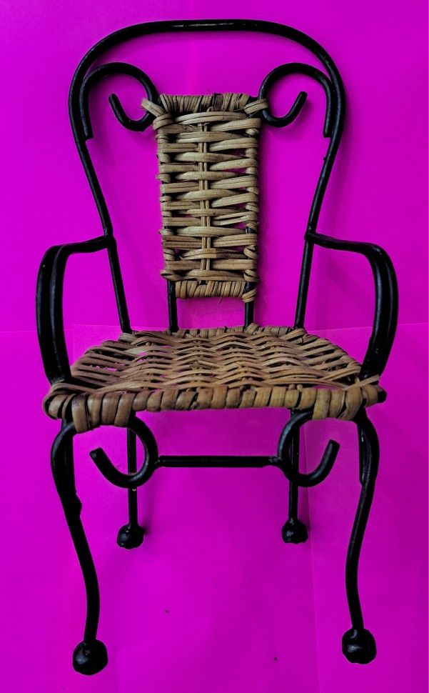 Small Vintage Iron Doll Chair