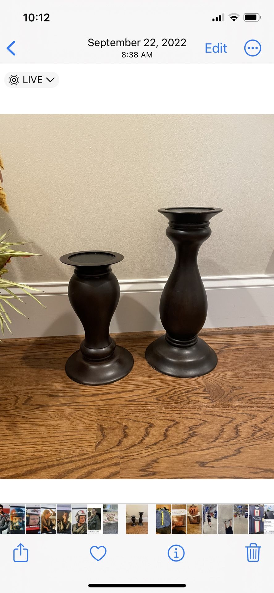 Candle Pillars - Large - Like New - Pottery Barn