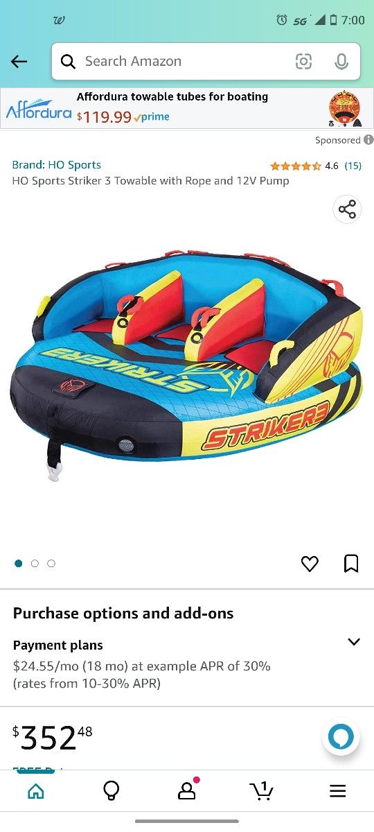 Striker3 Tow Behind Boat Float. for Sale in Raleigh, NC OfferUp