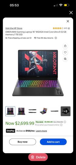 🔥NEW Sealed OMEN MAX 16 Gaming Laptop | Intel Core i9 | 32GB RAM | 1TB SSD | RTX 5080