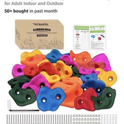 Trymaker  Rock Climbing Holds Climbing Wall for Kids 30 Piece Climbing Set