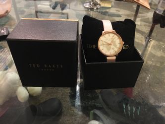 LADIES NEW TED BAKER “KATE” QUARTZ STAINLESS AND LEATHER WATCH