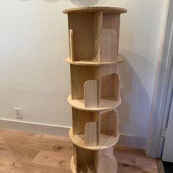 Brand New Wooden Spinning Bookshelf
