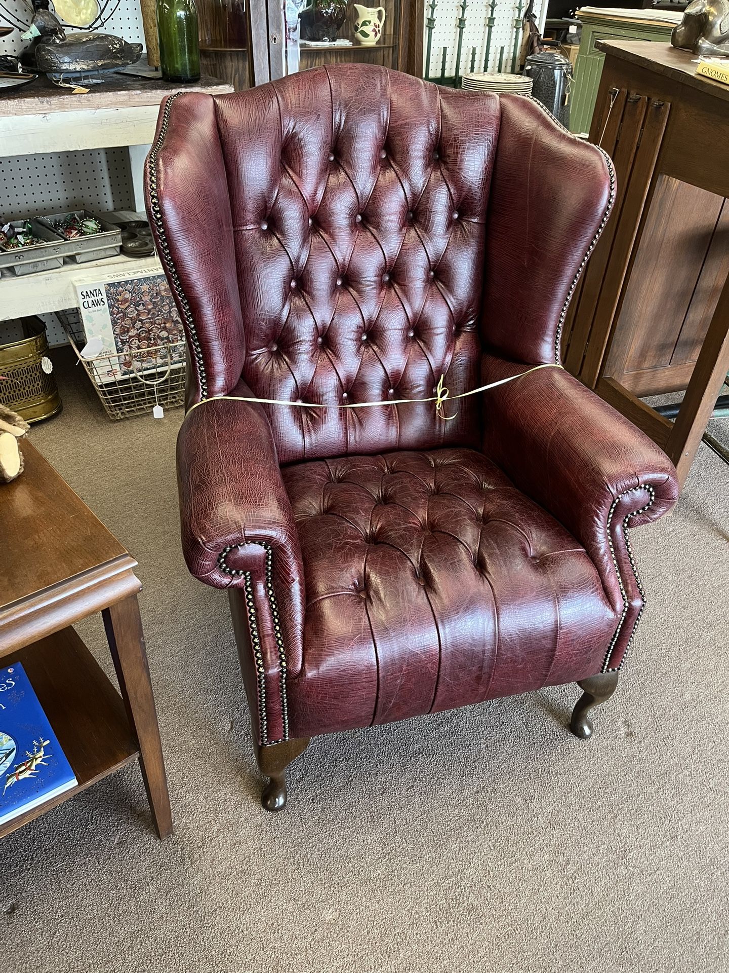 Chesterfield Burgundy Leather Tufted Chair - $1,750 Each