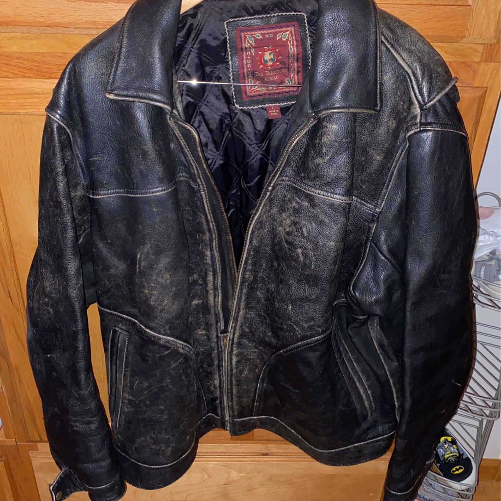 Leather coat  Shoes