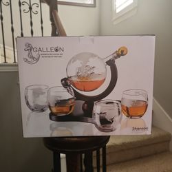 Ship In a Globe Whiskey Decanter 