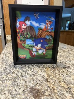 Sonic the hedgehog 3D Frames. Party Supply - Wall Decor
