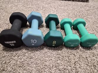 Dumbbell Set (38 lbs total) – 10lb, 8lb, 5lb weights
​