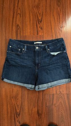 Levi's Dark Wash Cuffed Denim Shorts size 33