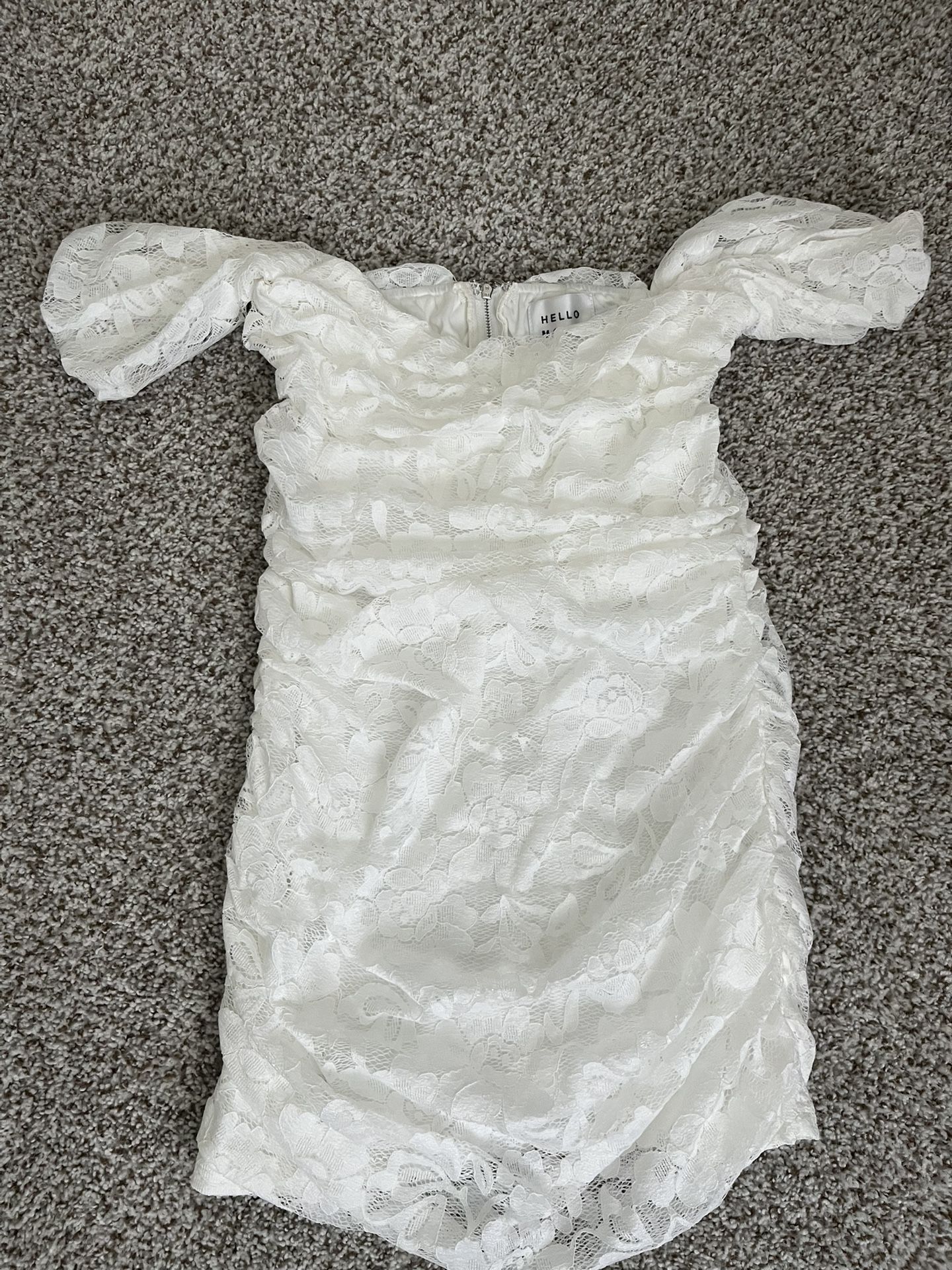 Lace Off-the Shoulder Mini Dress